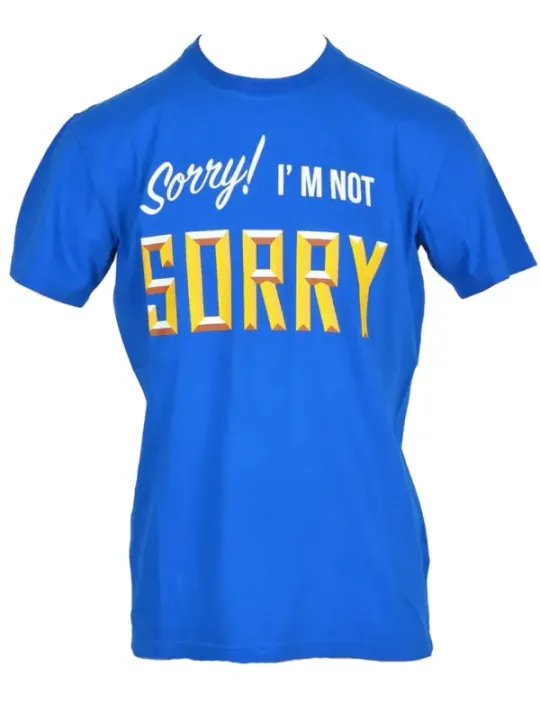 Royalblaue T-Shirt mit frechem Aufdruck