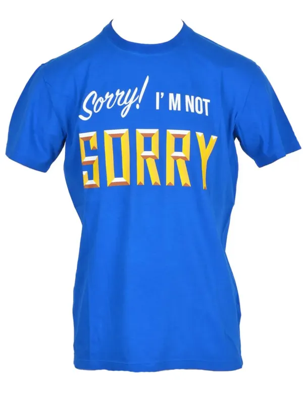 Royalblaue T-Shirt mit frechem Aufdruck