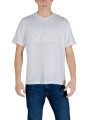 Weißes EA7 Baumwoll-Oversize-T-Shirt