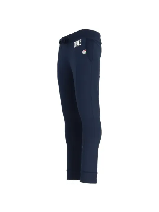 Dunkle blaue schmale Stoffhose Leone