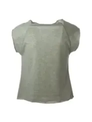 Grünes, kurzärmeliges Baumwoll-T-Shirt Leone