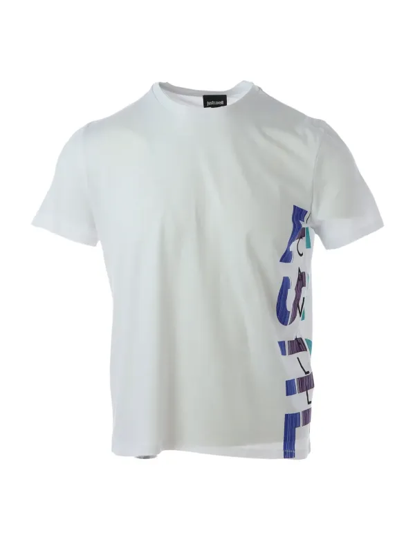 Weißes Just Cavalli T-Shirt kurzärmlig