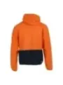 Orange und schwarze Kapuzenjacke hinten