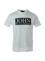 John Richmond weißes Logo T-Shirt