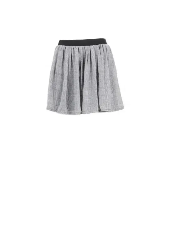 Grauer plissierter Rock, knielang