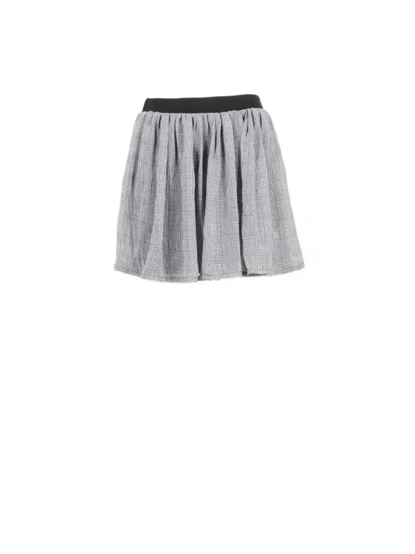 Grauer plissierter Rock, knielang