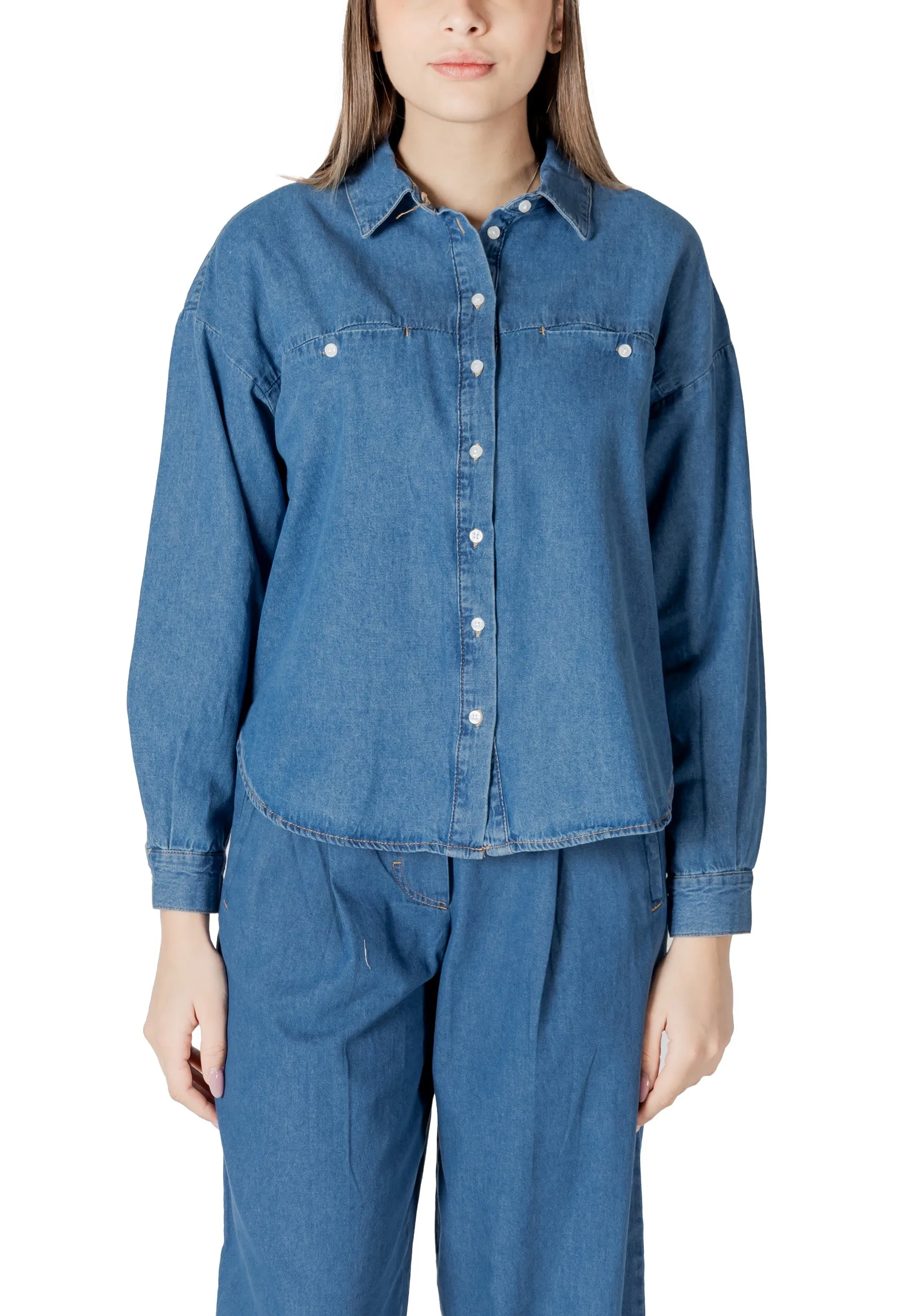 Ichi Hemd Azurblau 484820
