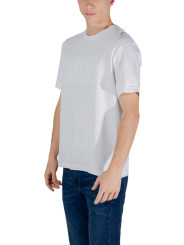 Weißes Ea7 Herren T-Shirt aus Baumwolle