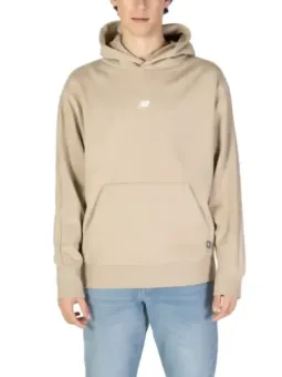 Beiger New Balance Kapuzenpullover Freizeitlook