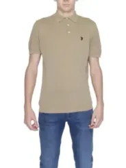Khaki Polohemd mit Pferde-Logo