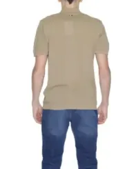 Tan Poloshirt mit Stickerei