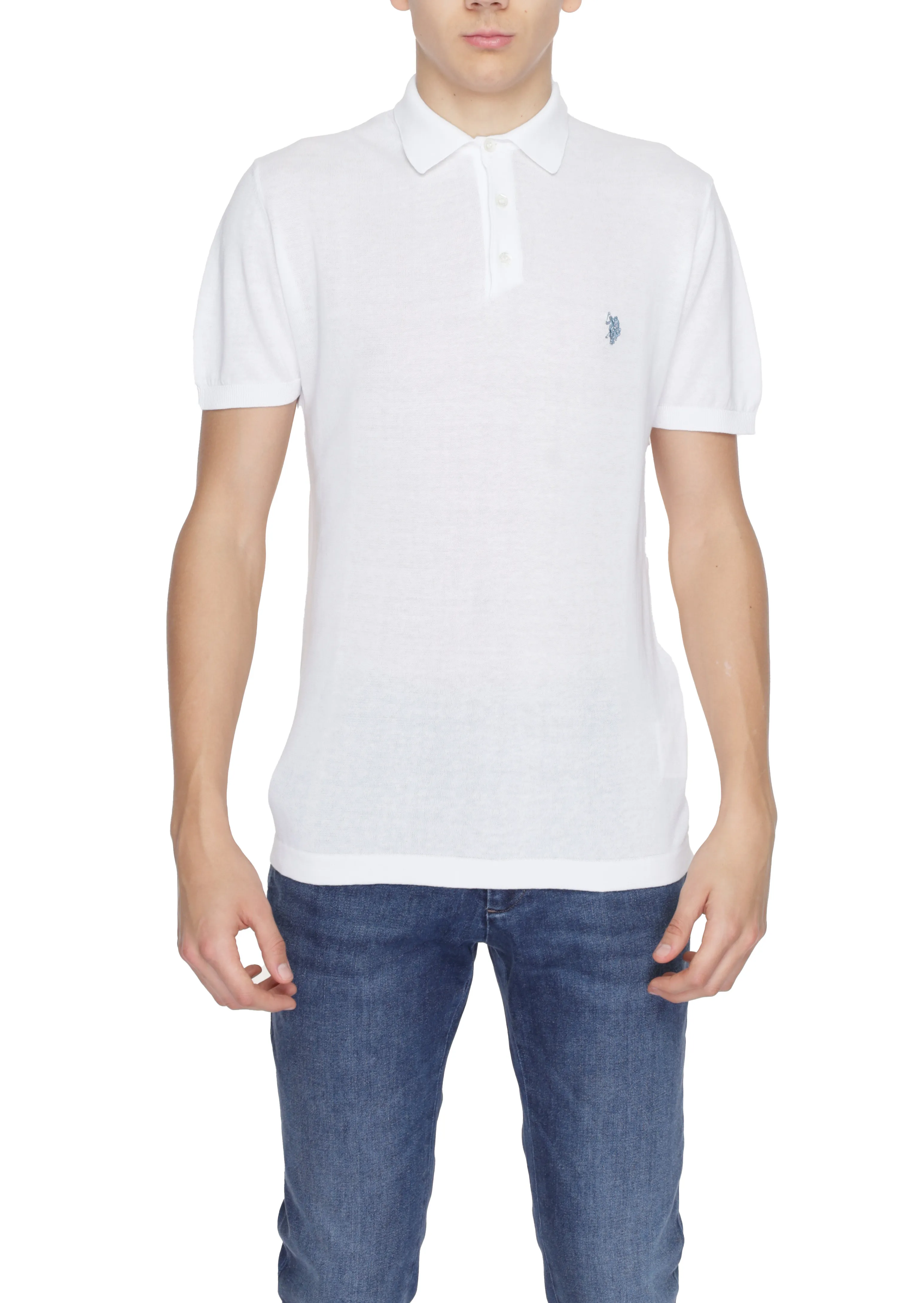 Herren Polo Weiß 473164