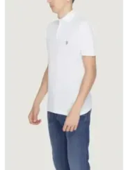 Hellblaues Polohemd mit Wappenstickerei