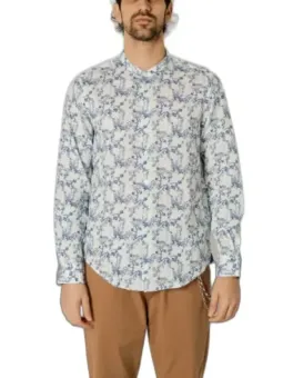 Blau blumiges Gianni Lupo Hemd