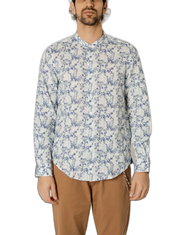 Blau blumiges Gianni Lupo Hemd