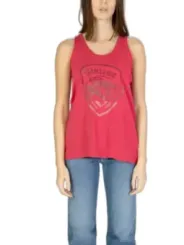 Rotes Blauer Logo Tanktop Damen