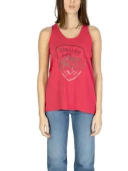 Rotes Blauer Logo Tanktop Damen
