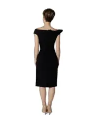 Schwarzes, knielanges Abendkleid von Sandro Ferrone