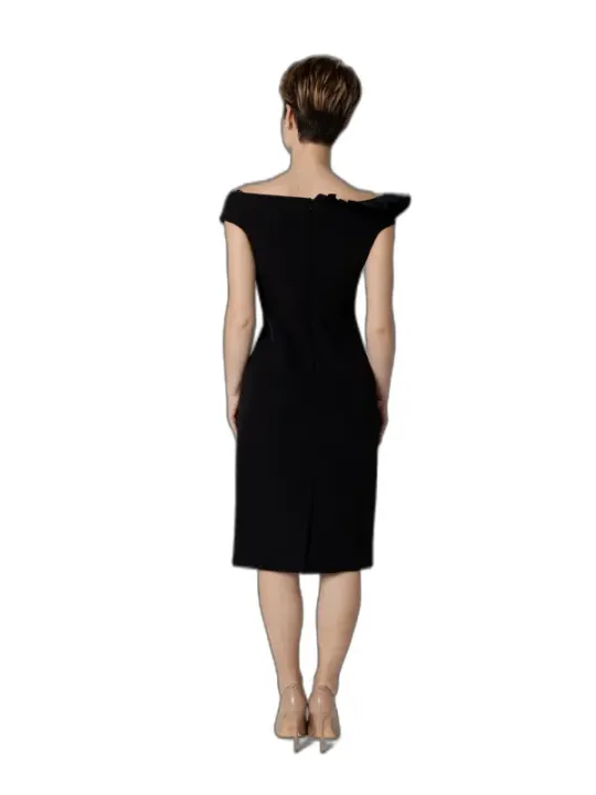 Schwarzes, knielanges Abendkleid von Sandro Ferrone