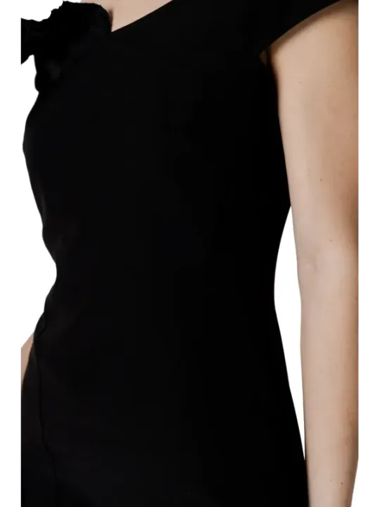 Schwarzes, ärmelloses Cocktailkleid Sandro Ferrone