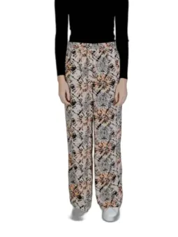 Weiße Hose mit floralem Muster