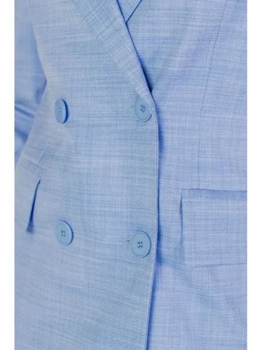 Helle, doppelreihige Herrenjacke aus Stoff