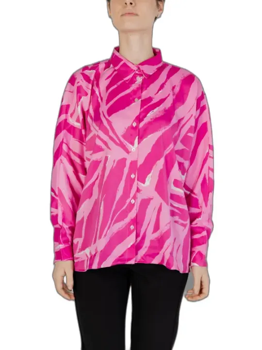 Pink-weiß gestreiftes Zebra Hemd