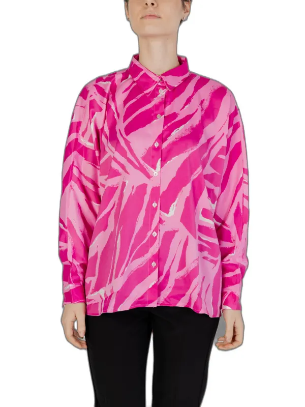 Pink-weiß gestreiftes Zebra Hemd