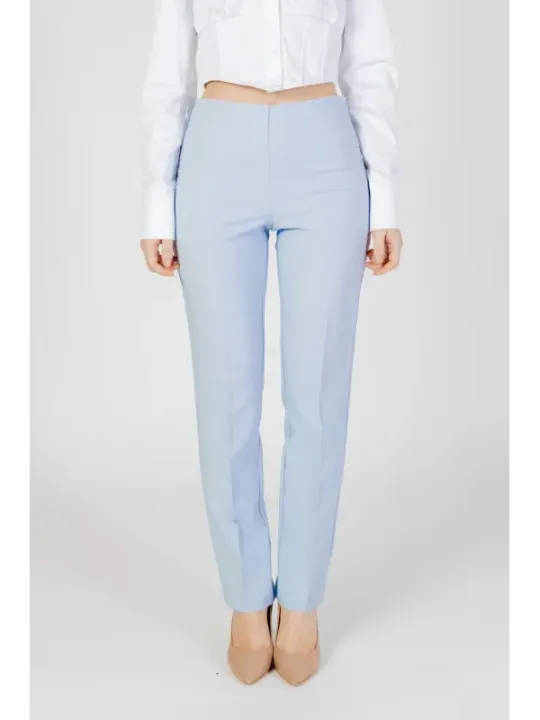 Weiße und blaue Damen Hose