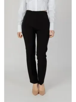 Schwarze Damen High-Waist Hose