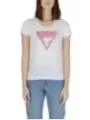 Weißes T-Shirt mit rosa Dreieck