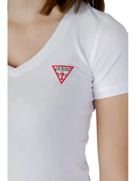 Guess Logo V-Ausschnitt T-Shirt
