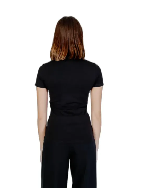 Schwarzer Guess Damen Jumpsuit kurzärmlig