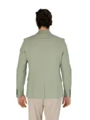 Grüner Wollblazer mit Details