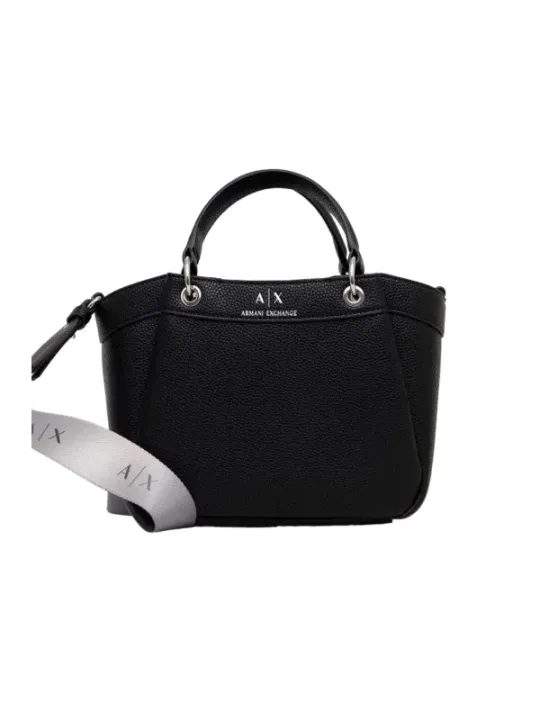 Schwarze Armani Exchange Handtasche Leder
