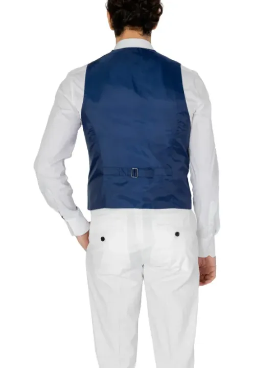 Blau-weiße Only & Sons Weste