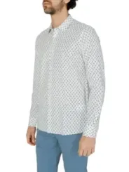 Weißes Hemd mit grauem Muster