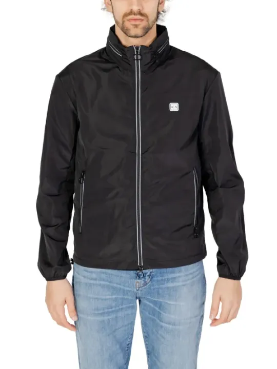 Schwarze Armani Exchange Windbreaker-Jacke