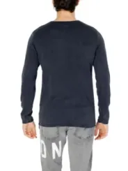 Dunkles blaues Baumwoll-Langarmshirt Jack & Jones