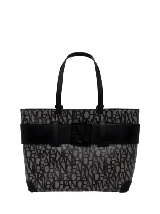 Schwarze Armani Exchange Tragetasche mit Bügel