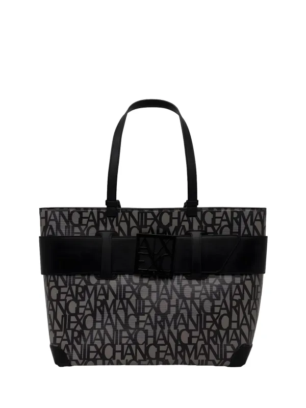 Schwarze Armani Exchange Tragetasche mit Bügel