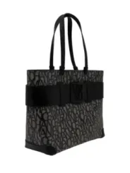 Schwarze Armani Exchange Monogramm Tragetasche