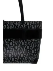 Schwarze Armani Exchange Monogramm Tragetasche