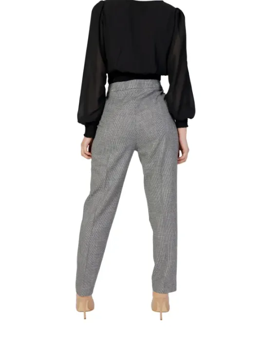 Hundzahnmuster Hose hohe Taille