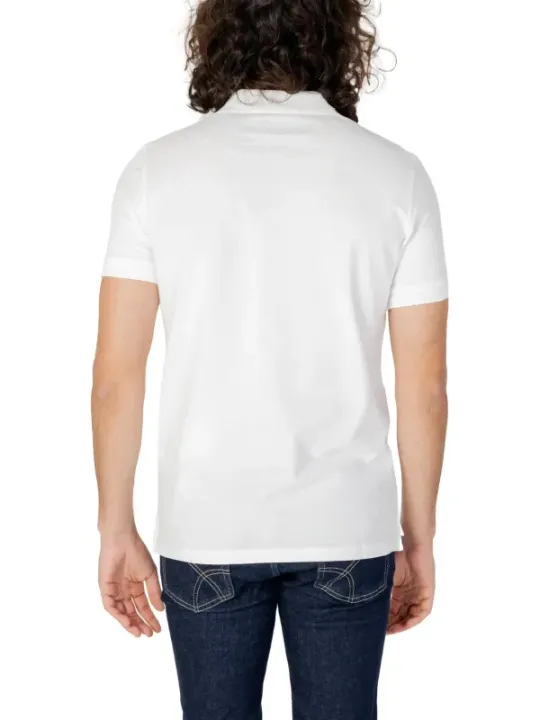 Weißes Peuterey Polohemd mit Jeans