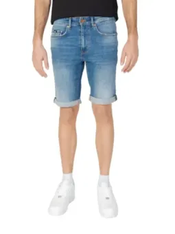 Helle Jeans Shorts mit Umschlag