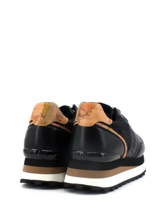 Schwarze Sneaker mit Tan-Akzenten