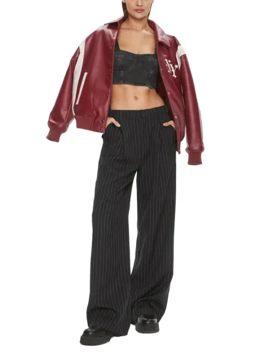 Tommy Hilfiger Jeans Bustier rotes Leder