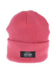 Pink Superdry gestrickte Beanie Mütze