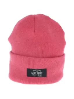 Pink Superdry gestrickte Beanie Mütze